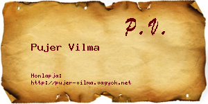 Pujer Vilma névjegykártya
